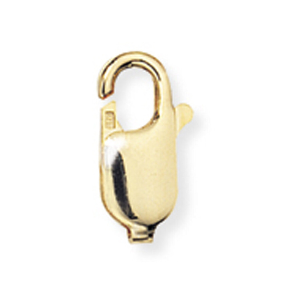 Jewelco London 9ct Yellow Gold Lobster Claw Clasps - 9mm - Pack of 5 pieces