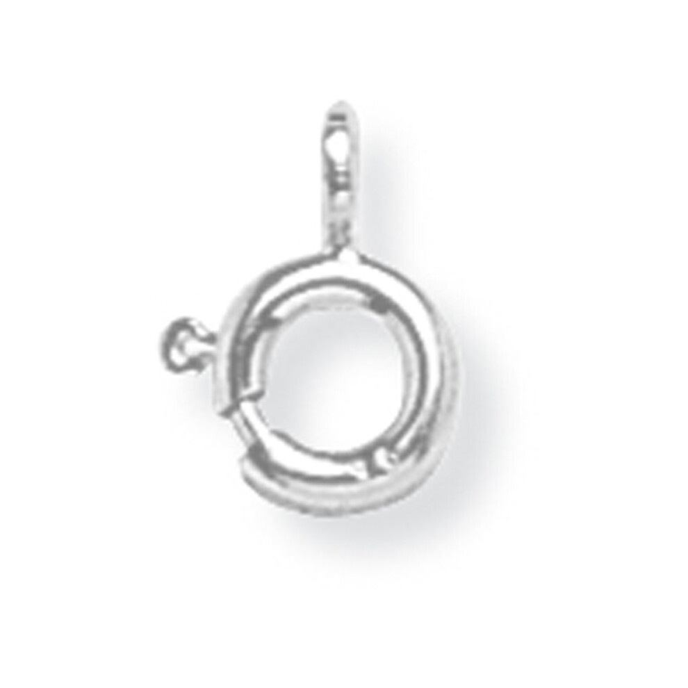 Jewelco London 9ct White Gold Bolt Spring Ring Clasp Finding - Pack of 16 pieces