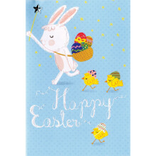 Hoppy Easter Card Cute Hello You Embellished Greetings Cards