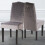 Living And Home Set of 2 Velvet Studded High Back Dining Chairs, Grey 2