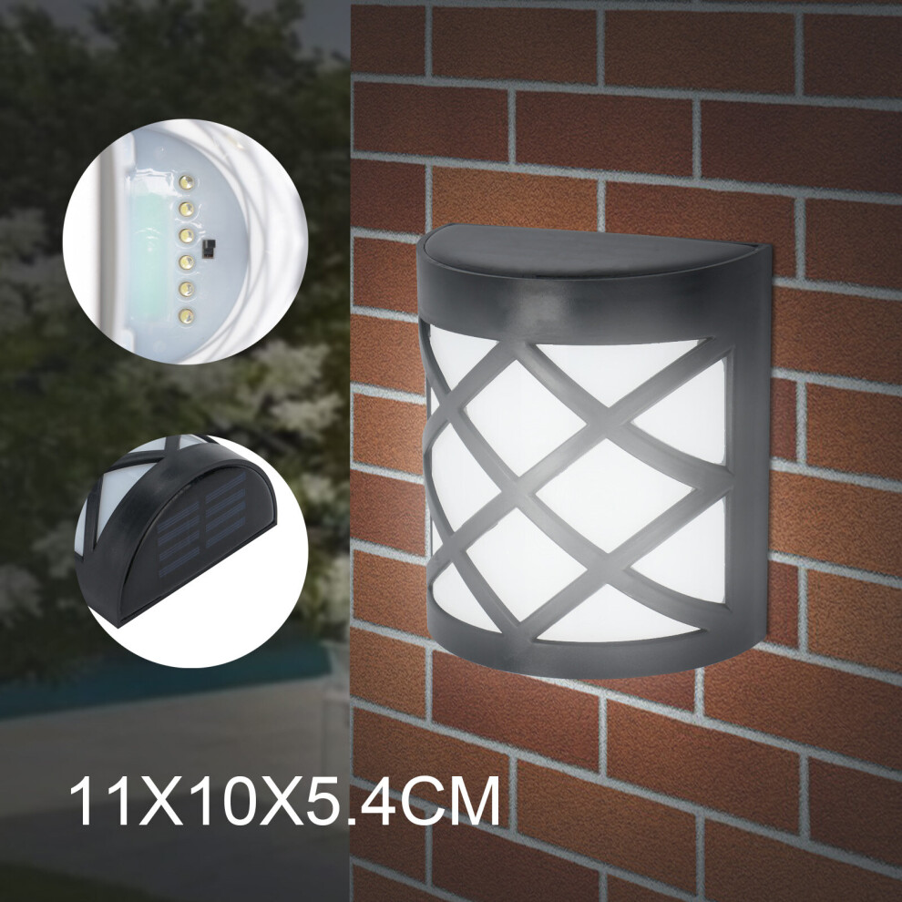 4PCS LED SOLAR FENCE & WALL LIGHTS GARDEN SECURITY OUTDOOR STYLISH UK