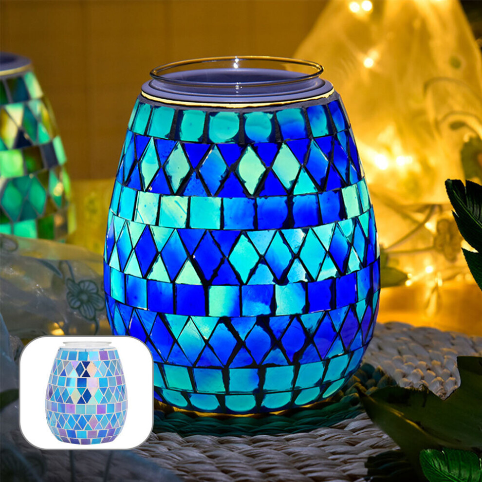 Electric Mosaic Glass Wax Melt Warmer Oil Burner Diffuser Aroma Lamp