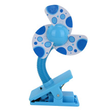 (Blue) Portable Safety Clip-on USB Mini Fans ForBaby Pram