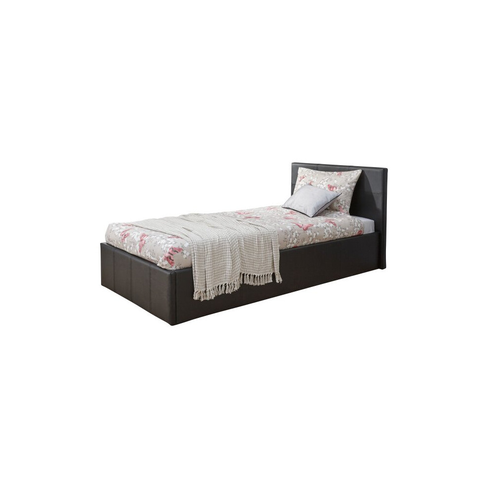End Lift Ottoman Storage 90 cm Single Bed Frame Only - 3FT Single