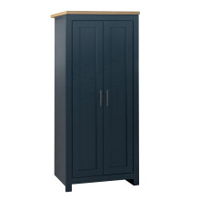 Birlea Highgate 2 Door Wardrobe - Navy Blue & Oak - Farmhouse Style