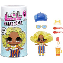 L.O.L. Overraskelse! Hairgoals Series 2 med 15 overraskelser inklusive ?gte h?r Modedukke Eksklusiv Fris?rsalon Leget?jsstol Dukketilbeh?r Flaske