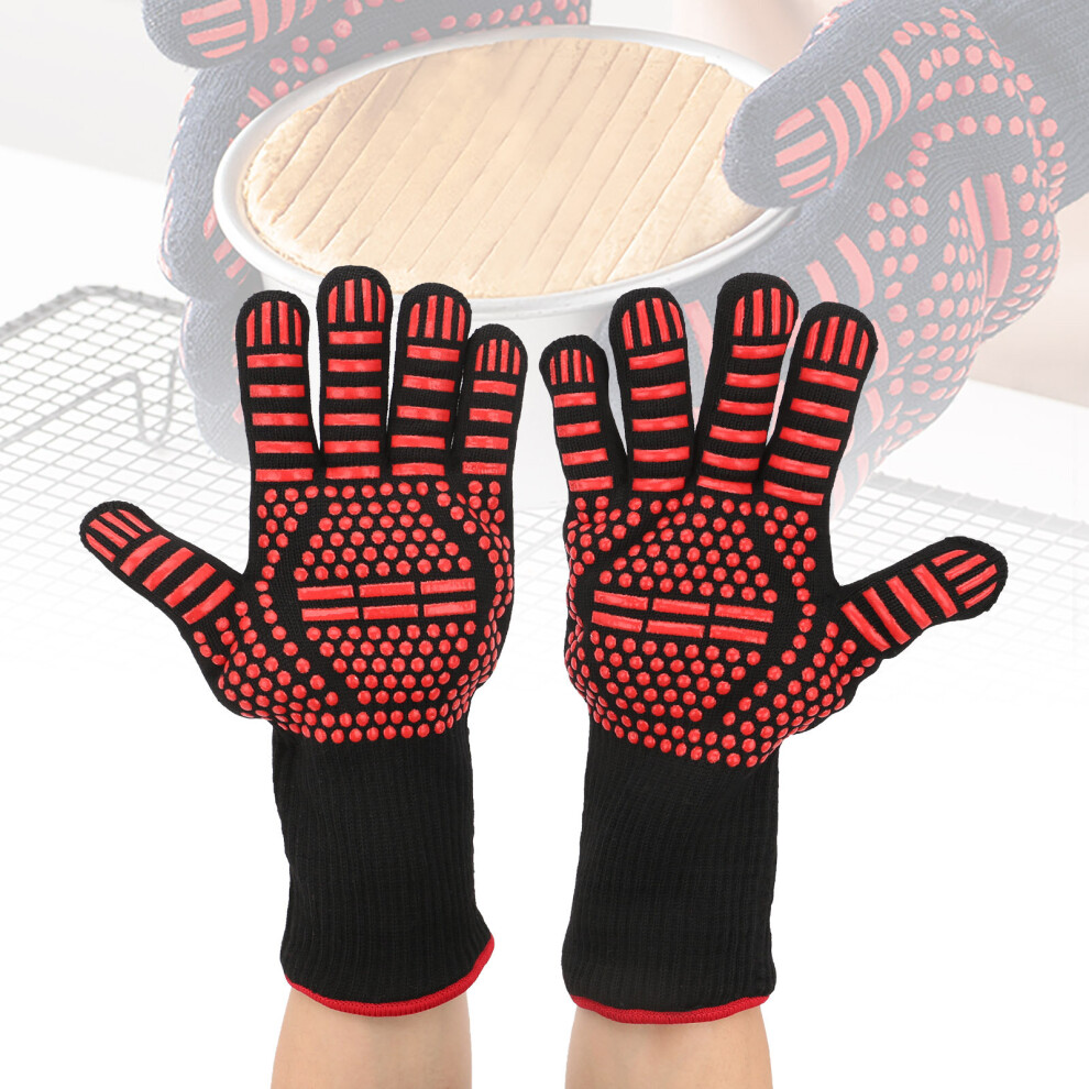 1 Pair Extreme Heat Resistant Mitts BBQ Grilling Cook Oven Gloves