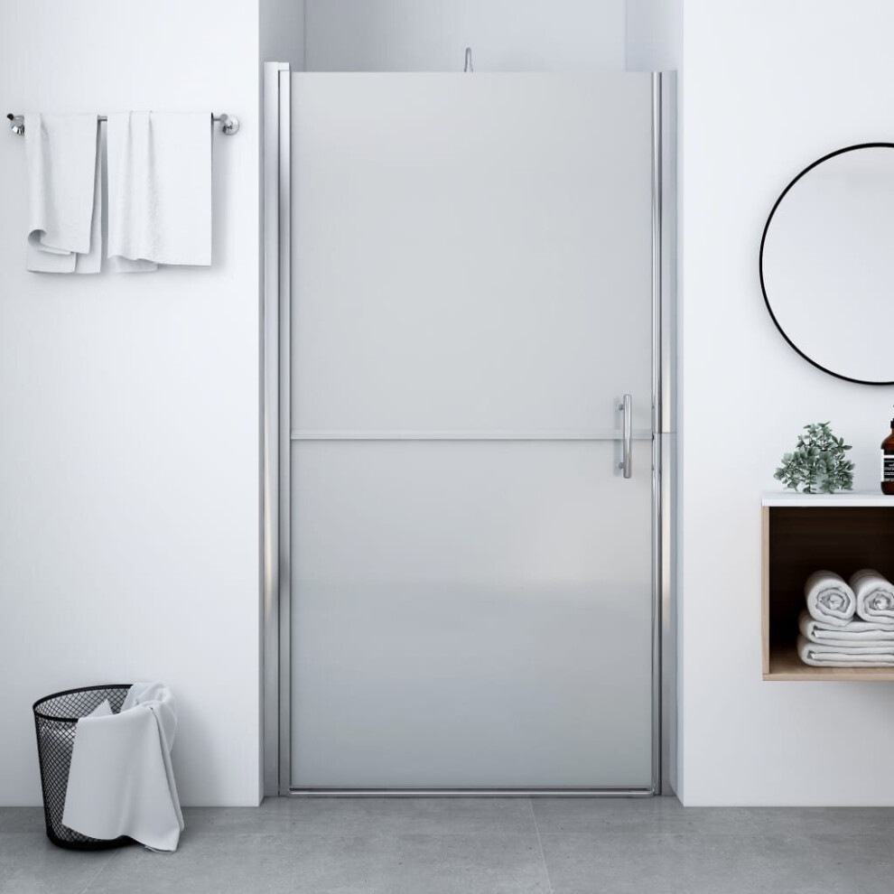 vidaXL Shower Door Frost Tempered Glass Bathroom Enclosure Screen Partition