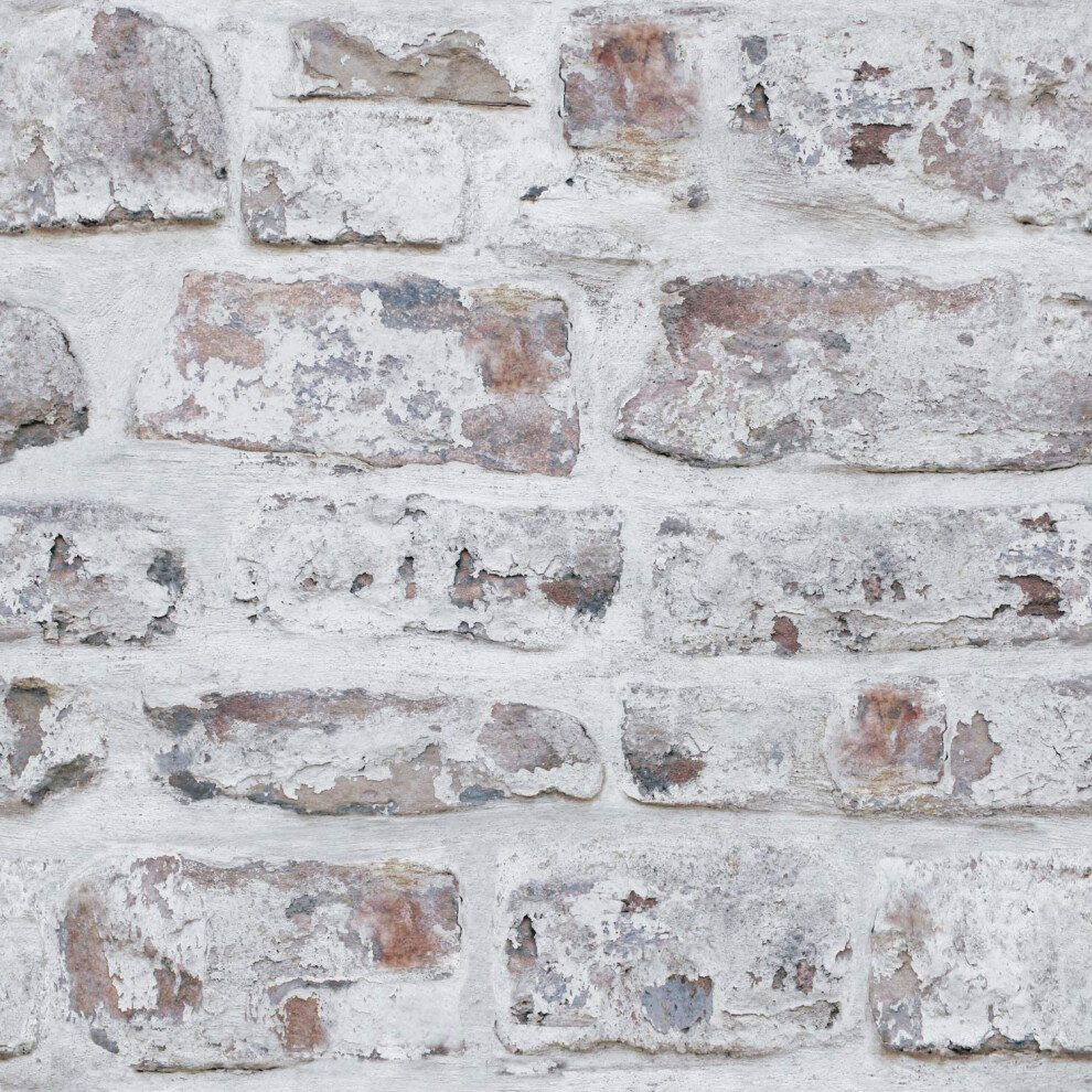 Arthouse Artistick White Washed Brick Wallpaper Peel and Stick Self Adhesive