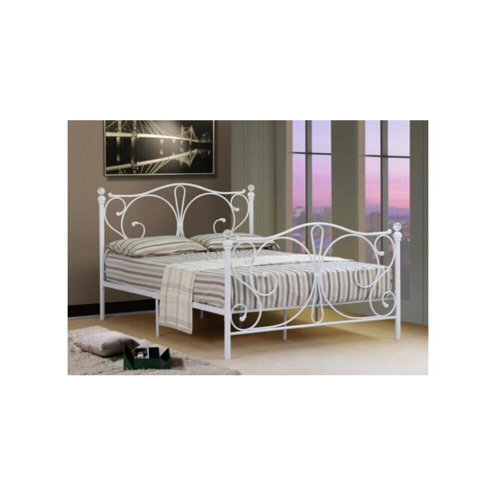 (3ft Single) Isabelle Metal Bed Frame with Ivy Mattress