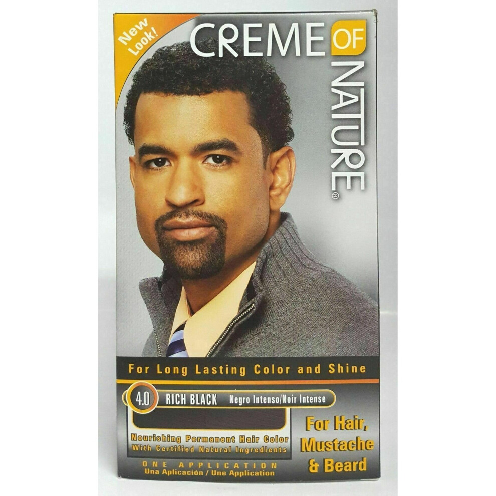 Creme Of Nature Men's Black,Multicoloured Haircolor 4.0 Rich Black