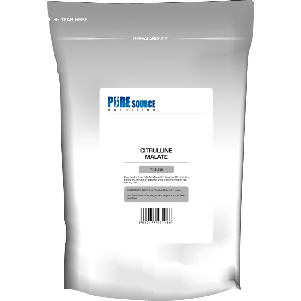 Pure Source Nutrition (100G) Citrulline Malate 2:1 Ratio Powder Vegan Pump Psn