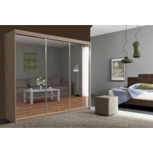 (Oak/Sonoma, 250) Milan Double Sliding Door Wardrobe With LED