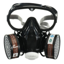 Respirador y máscara antigás: seguridad química, filtro antipolvo, gafas de protección ocular militares, conjunto de seguridad laboral