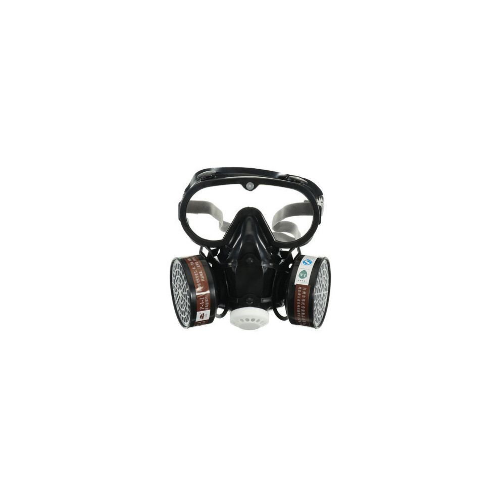 Respirator Gas Mask Safety Chemical Anti-Dust Filter Military Eye Goggle Set Workplace Safety Prote 788389464568