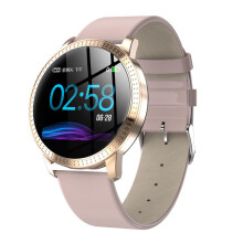 CF18 1.3'' IPS Touch Screen IP67 Waterproof Smart Watch Pedometer Heart Rate Monitor Fitness Exercise Sports Bracelet PINK