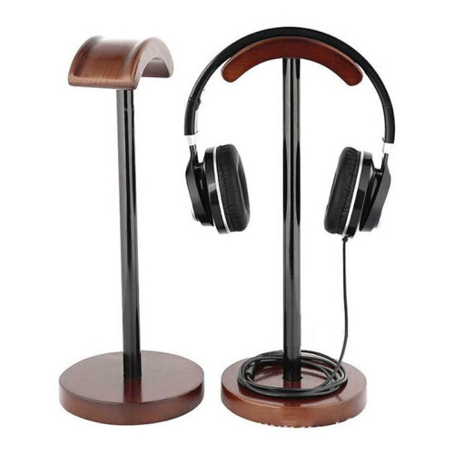 Solid Wood Display Stand Hanger Holder Rack For Gaming Headset bluetooth Earphone Headphone 1