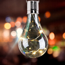 5x Outdoor Solar Powered Hanging Light Bulbs Warm White Garden Décor