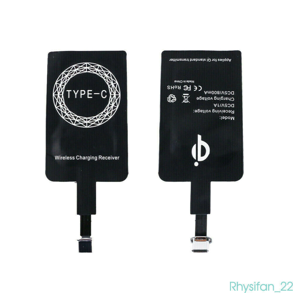 (Type-C) Qi Wireless Charging Charger Receiver Adaptor Card Module Iphone Samsung Android 7552103094354