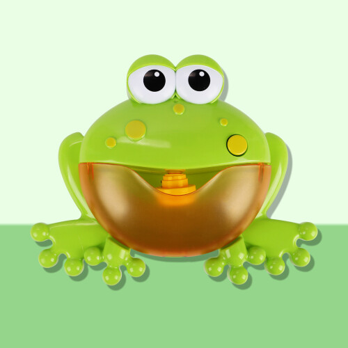 Frog Bubble Machine with 12 Songs Musical Bubble Maker for Kids Safe ABS Bath Toy