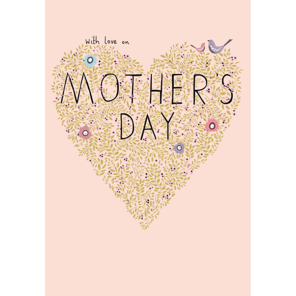 Woodmansterne With Love Foiled Mother's Day Greeting Card Beautiful Mothers Day Cards Gold