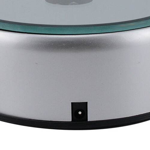 7 LED Round Colorful Rotating Crystal Light Base Electric Battery Display Stand 2