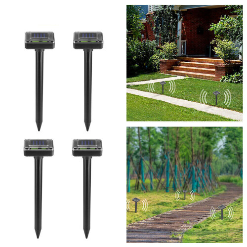 (2PCS) Solar/Ultrasonic Garden Deterrent Repeller Animal 2