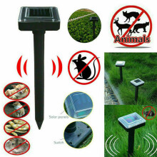 (4PCS) Solar/Ultrasonic Garden Deterrent Repeller Animal