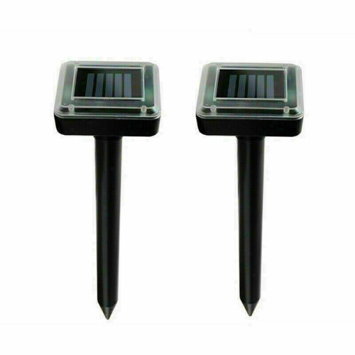 (2PCS) Solar/Ultrasonic Garden Deterrent Repeller Animal
