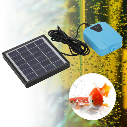 Solar Powered Oxygenator Pond Water Oxygen Pump Air Pump Aerator Fish