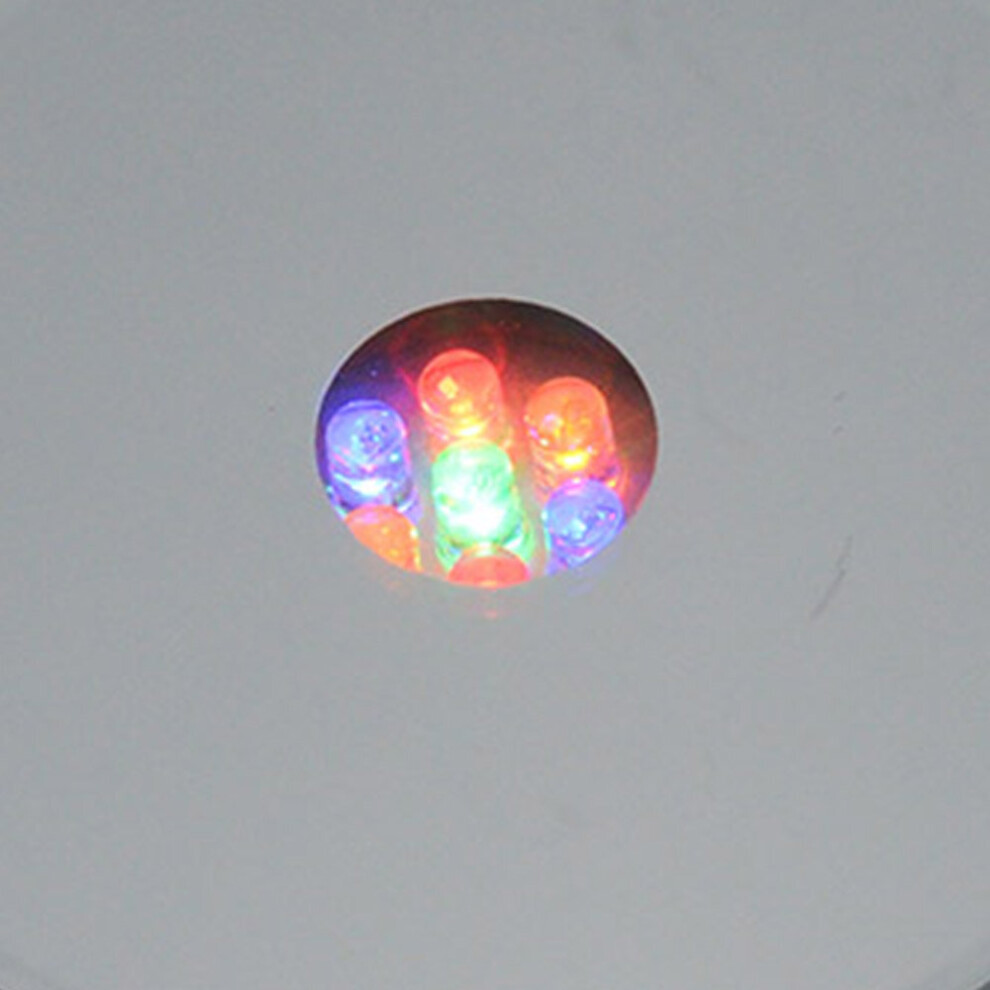 7 LED Round Colorful Rotating Crystal Light Base Electric Battery