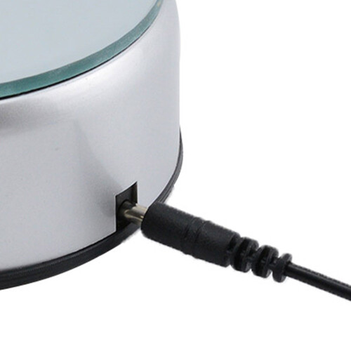 7 LED Round Colorful Rotating Crystal Light Base Electric Battery Display Stand 1