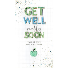 Get Well Greeting Card Hand-Finished Champagne Range Cards