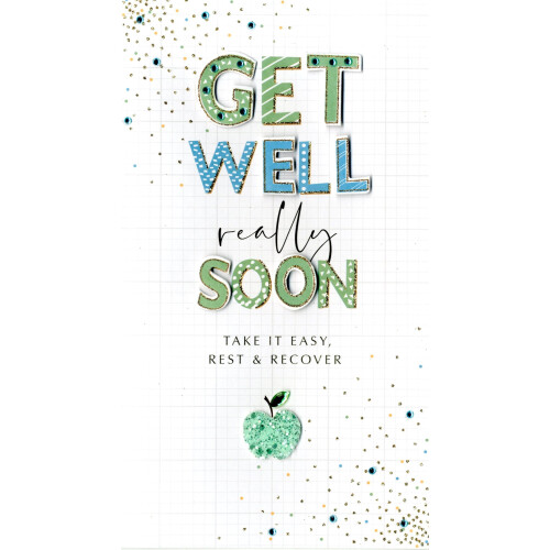 Get Well Greeting Card Hand-Finished Champagne Range Cards