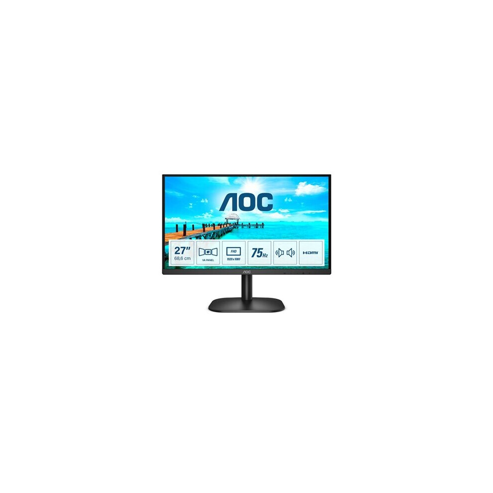 Aoc 27B2am 27" Led Widescreen Full Hd Vga / Hdmi Frameless Monitor 27B2am Black Medium