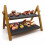 2 Tier Slate Cake Stand Wedding Display Bamboo Tiered Serving Stand 1