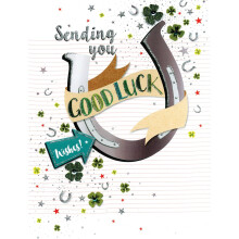 Sending You Good Luck Wishes Gigantic Greeting Card Embellished A4 Sized Cards