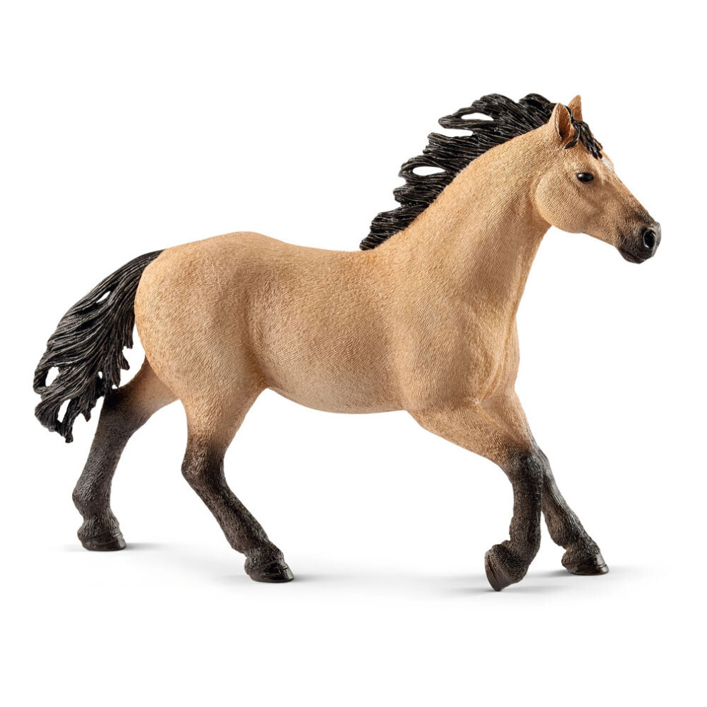 Schleich Horse Club Quarter Horse Stallion Toy Figure 5 To 12 Years Tan/Bla 13853