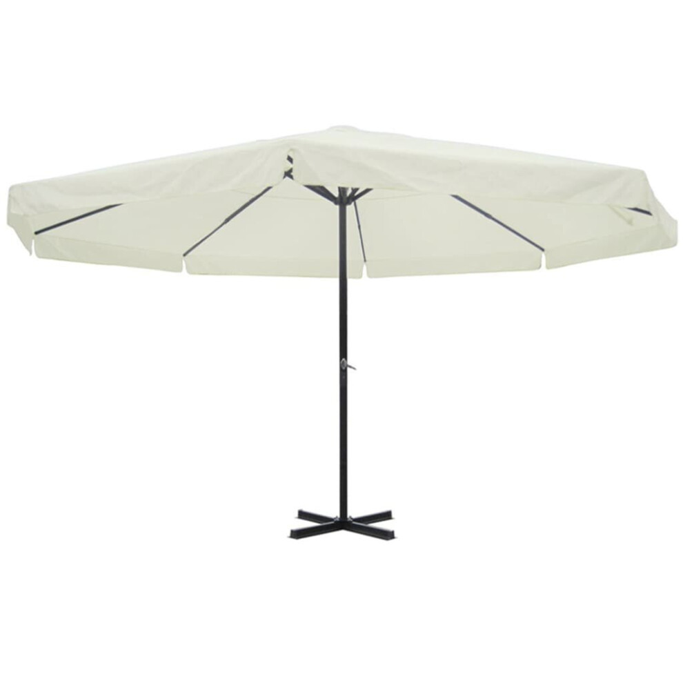 Vidaxl Garden Parasol Sunshade Outdoor Umbrella Patio Canopy White Aluminium