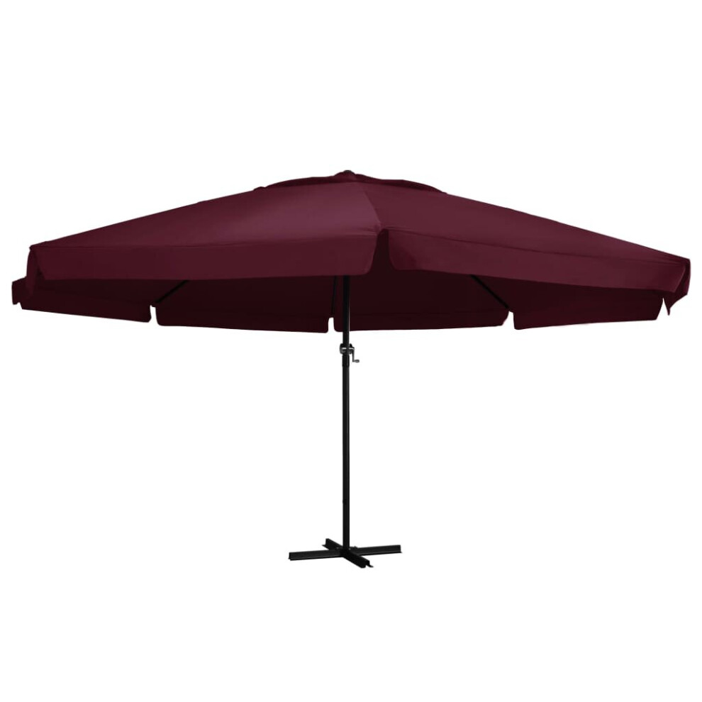 Vidaxl Garden Parasol With Aluminium Pole Canopy Outdoor Umbrella Bordeaux Red