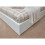 (White) End Lift Ottoman Storage Bed Frame Only - Leather 7