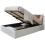 (White) End Lift Ottoman Storage Bed Frame Only - Leather 3