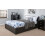 (Black) End Lift Ottoman Storage Bed Frame Only - Leather 3