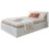 (White) End Lift Ottoman Storage Bed Frame Only - Leather 1
