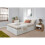 (White) End Lift Ottoman Storage Bed Frame Only - Leather 4