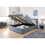 (Grey ) End Lift Ottoman Storage Bed Frame Only - Leather 5