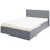 (Grey ) End Lift Ottoman Storage Bed Frame Only - Leather 1