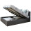 (Black) End Lift Ottoman Storage Bed Frame Only - Leather 6