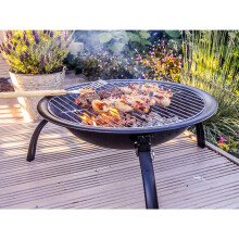 Bar-Be-Quick Portable Dual Firepit and Barbecue in one! Bottom grill for air flow - Top grill for barbecue use!