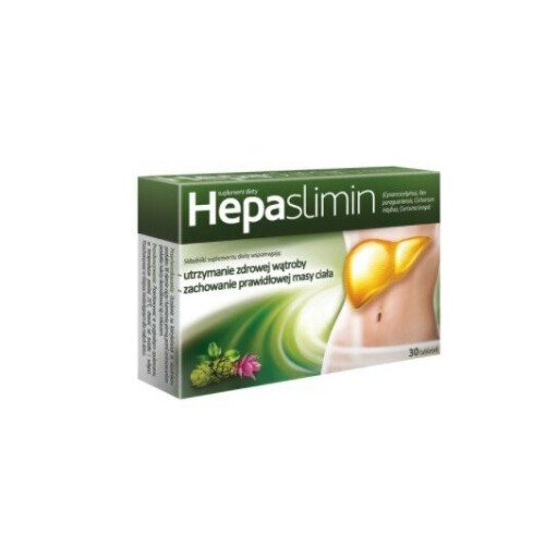 Hepaslimin 30 tab Liver Support Weight Loss Wsparcie watroby utrata masy ciala